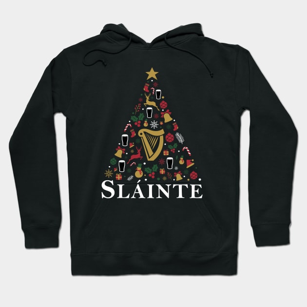Slainte Irish Christmas Tree Hoodie by The Gift Hub